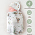 Set LifeTree Muslin Swaddle Blankets, Muslin Baby Boy Swaddle Blanket and Hat with Birth Announcement Card, Newborn