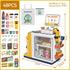 POFJOEQ Playset 48PCS 3+ (668-125) Cash Register for Kids - Pretend Play Money, Calculator, Scanner, Credit Card
