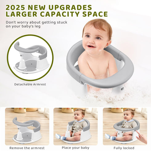 JOY ANAN 6-12-24 Baby Bath Seat, Infant/Toddler Sit Up Bathtub Seat for Months, Baby Bath Essentials, Great Shower
