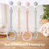 4 Pack, Pacifier Clips for Baby Boys Girls, One-Piece Silicone Pacifier Holder Strap Binky Paci Clips Animal Rainbow