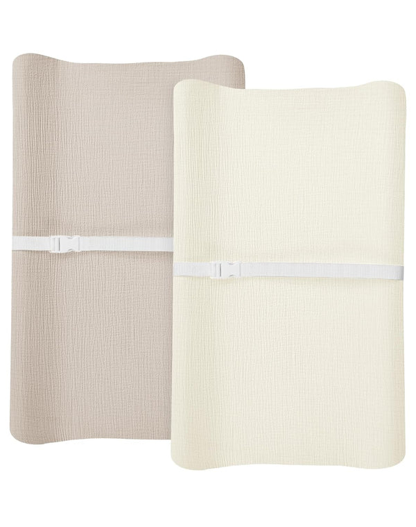 Changing Pad Cover for Baby Boy Girl 2 Pack, Muslin Changing Table