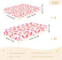 Jynexis 52x28 Ice Cream Cute Pink Print Baby Crib Sheets, Cotton Fitted Crib Sheet, Soft Breathable, Fits Standard
