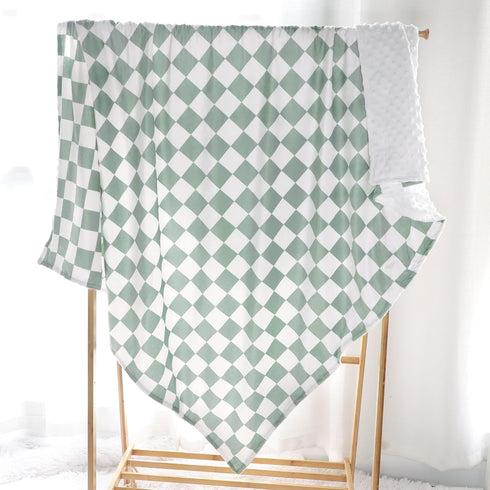 (5060 DILIMI Baby Blanket, Soft Warm Newborn Toddler Minky Plush Dot Blanket for Girl and Boy Unisex in), Green