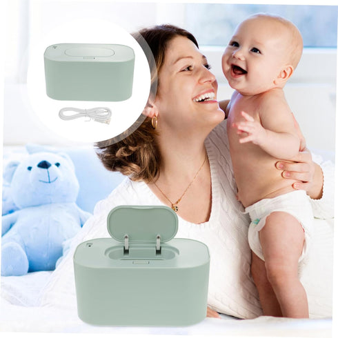 Mobestech Portable Baby Wipe Warmer Cordless Wet Tissue Heater for Travel Home Office