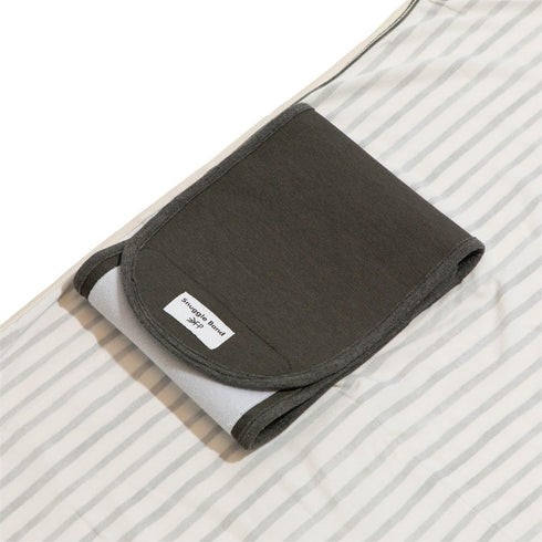 Charcoal Stripes Swaddle Blanket - One Size Fits All by Freshly Picked