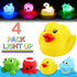 Toy(4 Pack), Yeonha Toys Bath Can Flashing Colourful Light, Floating Bath Toy, Light Up Bathtub Water Tub Toy for Pool