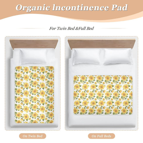 siphylline Summer 52" 34" Minimalist Sunflower Floral Extra Large Resuable Changing Pad Covers Soft Absorbent Diaper
