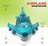 3-12 Kidsthrill Kids Airplane Toy with Bump & Go Technology, Flashing Lights, Music & Sounds - Toys for Boys & Girls