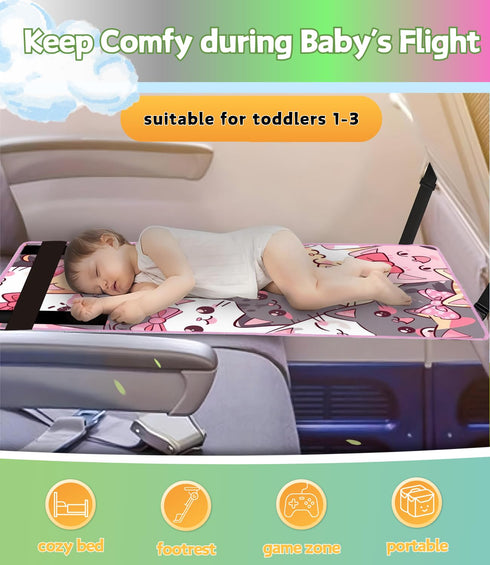 Zalhyrox 3017in, 1-3 Toddler Airplane Bed for Toddler - Cute Cartoon Airplane Seat Extender for Kids, Portable Travel