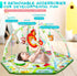 Mat,Tummy 6 0-12 lulunemo Baby Play Time Mat with Detachable Toys-Activity Gym for Visual, Auditory & Motor