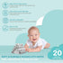 20-Piece Set Spasilk Washcloth for Newborn Boys and Girls, Soft Terry Baby Washcloths, Baby Essentials, Gray Celestial