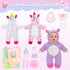 12 Inch Backpack Playset Set 12''Doll deAO Soft Baby Doll Glow in Dark Carrier Toys Baby Care Toys with Clothes Bottle