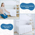 100% 28" 52" 14" Cottington Lane White Infrant Crib Bed Skirt Dust Ruffle with Split Corner, Natural Cotton Nursery