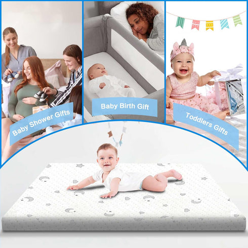 SnugSafe Pack (38"x26"x1.8"), Pack 1.8" and Play Mattress Pad Waterproof n Play Mattress Pad with Anti-Slip Bottom