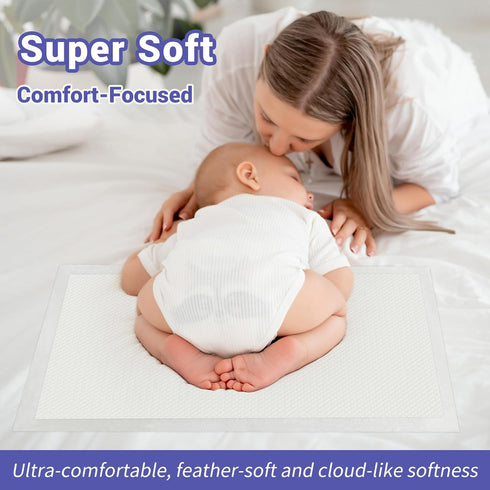 100 Pack 18" 24" Disposable Changing Pads for Baby, x Super Absorbency Disposable Underpads Large Bed Pads Absorbent
