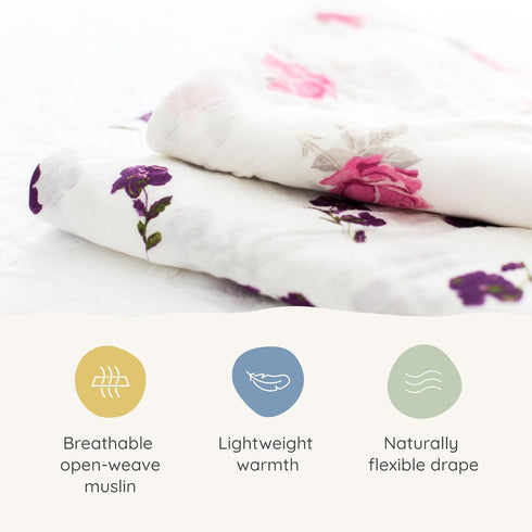 100% 47 47 Margaux & May Muslin Baby Swaddle Cotton, Large x Newborn Swaddle, Soft & Breathable Muslin Swaddle Blanket