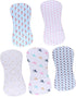 CHICAMPERA 5pcs Unisex Cotton Burp Cloths Absorbent Soft Durable Newborn Feeding Rags for