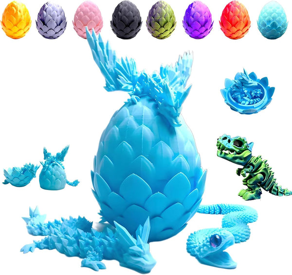 TJYZGXQ 5pcs12" 3D Printed Dinosaur Eggs,Dragon Egg,Crystal Dragon Toys,Snake Eggs, T RexAnimals,Fidget Toy,Desk