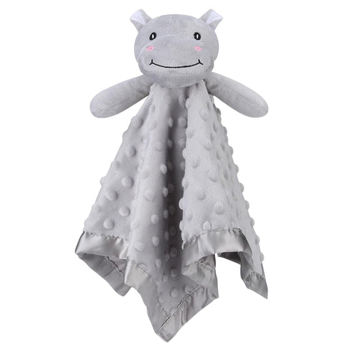 Pro Goleem Hippo Loveys for Babies, Soft Security Blanket Snuggle Toy for Newborn Boys and Girls, 16 Inch