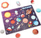 Gserin Wooden Solar System Puzzle for Kids, Montessori Toys Movable Planets Board Game