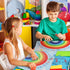 Geyee 2 Pcs Double Sided Rainbow Alphabet Arc Mats Colorful Foam Abc Letters and Arc Mats for Alphabet Recognition