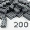 200 Piece Classic Building Bricks, 2x4 Building Blocks STEM Creative Toys in Dark Grey