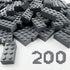 200 Piece Classic Building Bricks, 2x4 Building Blocks STEM Creative Toys in Dark Grey
