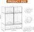 Rolheit 5 Pack Countertop, Baby Bottle Organizer - Stackable Clear Drawers with Labels, Baby Storage Solution Container