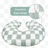 Green Checkerboard Nursing Pillow Cover with Matching Baby Blanket