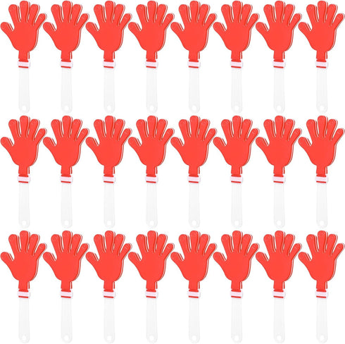 ZCYSRLQIN 24 Pcs Hand Clappers 7.5 Inch Plastic Clappers Noisemakers Party Favors Clapping