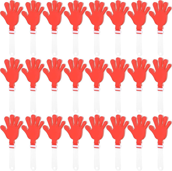ZCYSRLQIN 24 Pcs Hand Clappers 7.5 Inch Plastic Clappers Noisemakers Party Favors Clapping