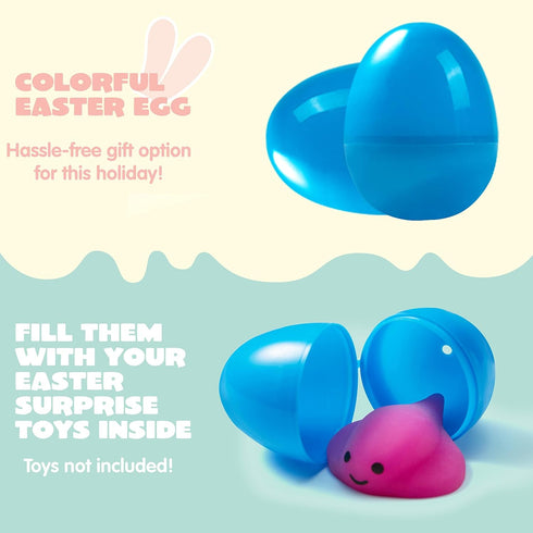 300PCS 2.3" 294PCS 6PCS JOYIN Easter Eggs, Plastic Colorful with Golden Eggs Bulk Empty Fillable for Easter Hunt Party