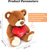 10'' I Love You! Teddy Bear with Red Heart, Soft Plush Doll Stuffed Animal Gifts for Her/Girlfriend Mom Kids (Brown)