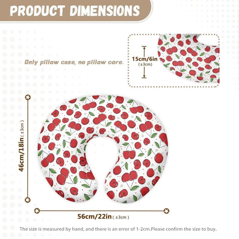 Nursing Pillow Cover Cherries Breast Feeding Pillows for Babies Boys & Girls Soft Breathable Nursing Pillow Case U