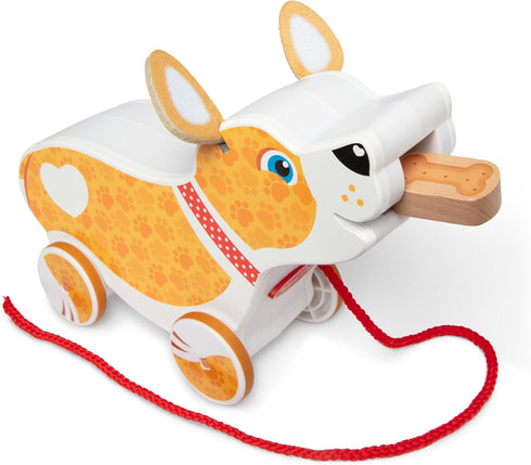 Melissa & Doug Feed, Walk & Poo Pup Wooden Preschool Pull Toy