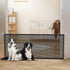 Indoor Dog Gate for Stairs: 30" Tall, 70" Wide Mesh Safety Gate for Kitchen Doorways, Hallways, and Porch