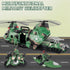 Set Playset, deAO Military Helicopter Toys Army Men Army Toys with Army Tank, Soldier Action Figures, Motorcycle