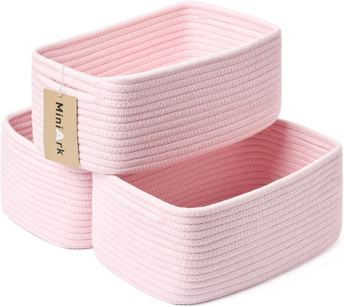 MiniArk Small Storage Baskets for Organizing | Closet Organizer Bins | Shelf
