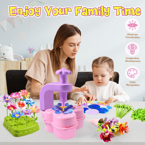 GPPNKC Set 4 5 6 7 8+ Flower Bouquet Craft Kit Flowers Market Toy Educational Toys Fun DIY Activity Christmas Birthday