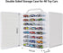 ZZFENGKR 48 1:64 Portable Transparent Double Sided Storage Case - Compartments for Toy Cars, Matchbox Cars, Scale Model