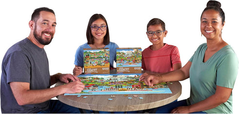 RoseArt Americana 1000 Piece Jigsaw Puzzle for Adults - Home Country Theme
