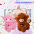 Crazy Dancing Singing Funny Highland Cow Stuffed Animals, Interactive Scottish Highlander Cattle Musical Valentines Day