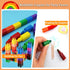 DueHoppee 18 Crayon,12-Colors-in-1 (18) Pcs Stackable Crayons,Mini Crayons for Kids Party Favors,Bulk Stacking