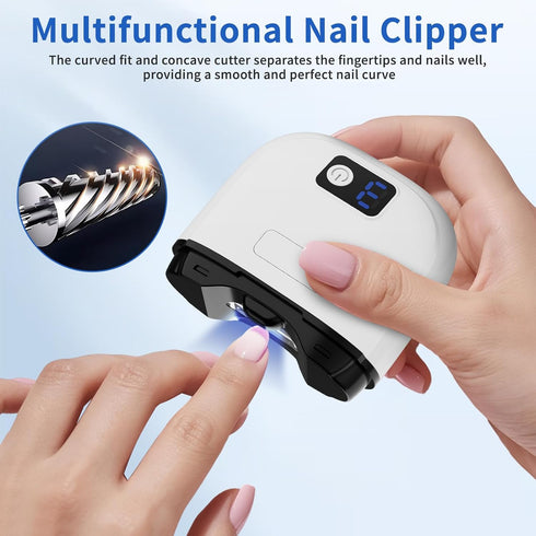Seniors,3 Trimmer Electric Nail Clippers for Speed Gears Adjustable with LED Light,Electric Toenail Clippers