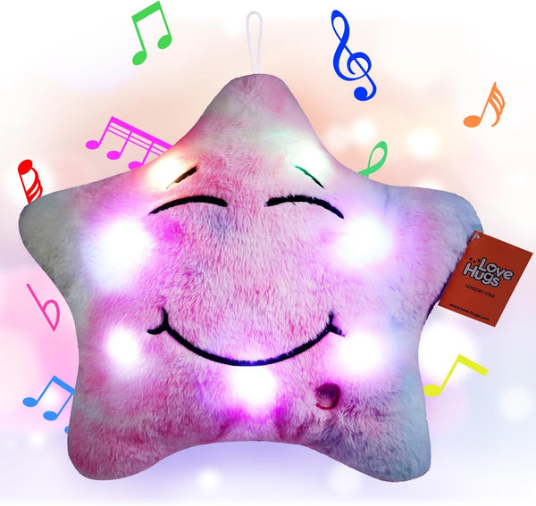 LoveHugs Musical Star Plush Sensory Light Up Newborn Autism Toys - Twinkle