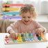 Counting 3 4 5 Silicone Montessori Number Puzzle Toys for Toddlers, & Shape Sorting Educational Toy for Year Old Boys
