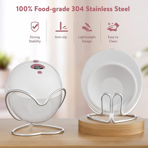 Momcozy 304 Momcozy M5 Breast Pump Stand Holder Compatible with All Wearable Breastpump, Stainless Steel Cute Stand