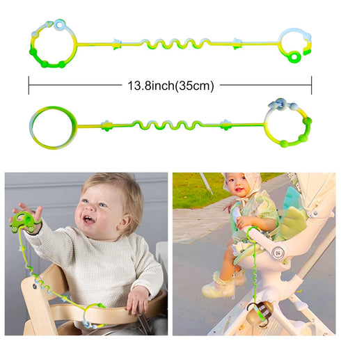 RTMOK Silicone Pacifier Clip for Baby Gear - Versatile Attachment for Car Seats, High Chairs, Strollers, and More