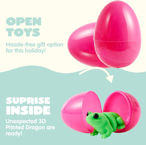 12Pcs 3D 8+) JOYIN Prefilled Easter Eggs with Mini Animals, Magic Toy, Easter Basket Stuffers for Boys & Girls, Easter