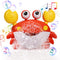 Deejoy Crab Bubble Bath Maker, Blows Bubbles and Plays 12 Children’s Songs, Bath Bubble Machine for Kids (Red)